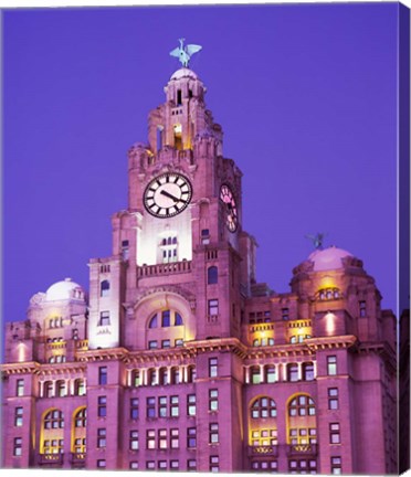 Framed Liver Building, Liverpool, Merseyside, England Print