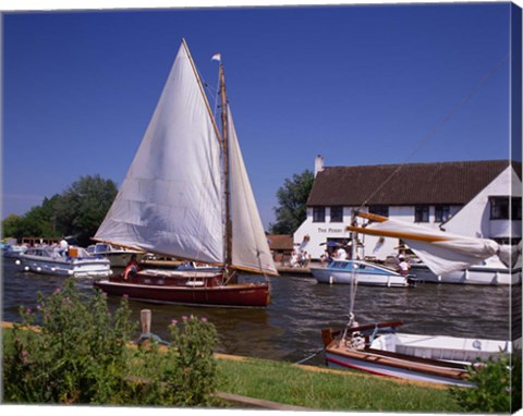 Framed Horning, Norfolk Broads, Norfolk, England Print