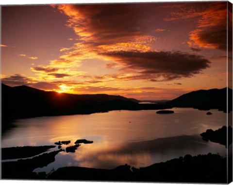 Framed Derwent Water in Lake District National Park, Cumbria, England Print