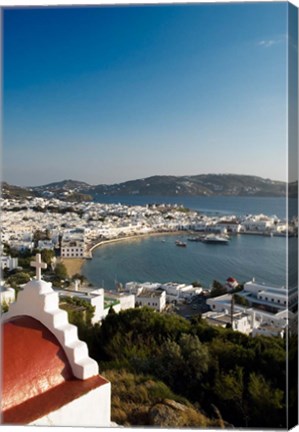 Framed Inner harbor of Mykonos, Chora, Mykonos, Greece Print