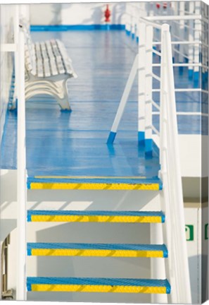 Framed Detail on Greek Island Ferry, Zakynthos, Ionian Islands, Greece Print