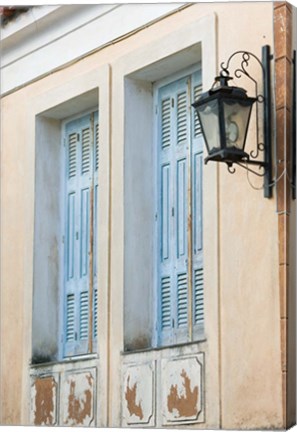 Framed Building Detail, Manolates, Samos, Aegean Islands, Greece Print