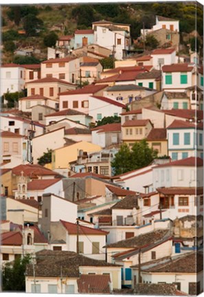 Framed Buildings of Ano Vathy Village, Vathy, Samos, Aegean Islands, Greece Print