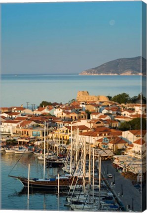 Framed Greece, Aegean Islands, Samos, Pythagorio: Harbor Print