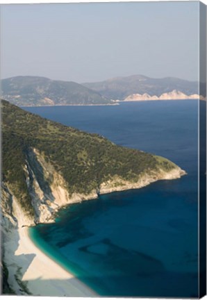Framed Greece, Ionian Islands, Kefalonia Myrtos coastline Print