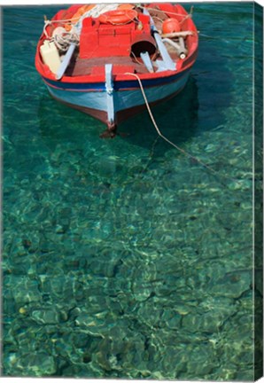 Framed Greece, Ionian Islands, Kefalonia, Fishing Boat Print