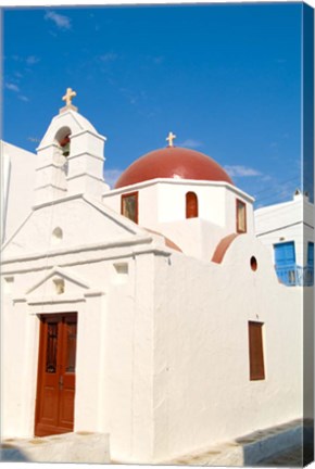 Framed Church, Mykonos, Greece Print