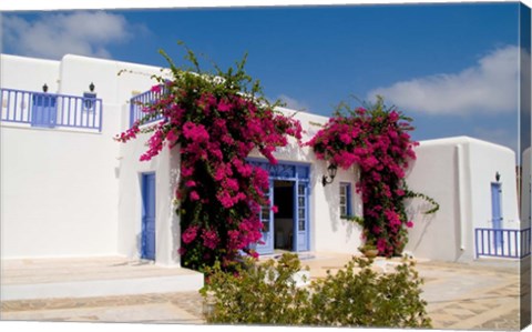 Framed Greek Architecture, Mykonos, Greece Print