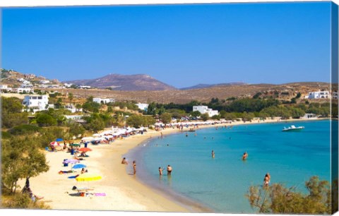 Framed Krios Beach, Paros, Greece Print