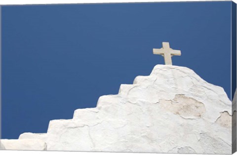 Framed Typical Whitewashed Architecture, Mykonos, Greece Print