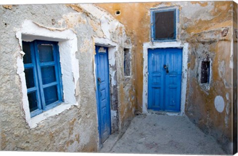 Framed Very Old Building Built, Oia, Santorini, Greece Print