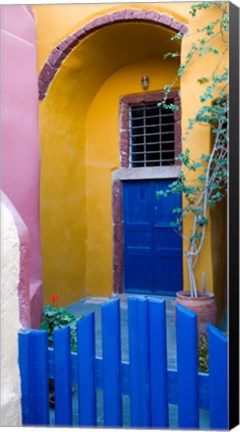 Framed Town of Oia, Santorini, Greece Print