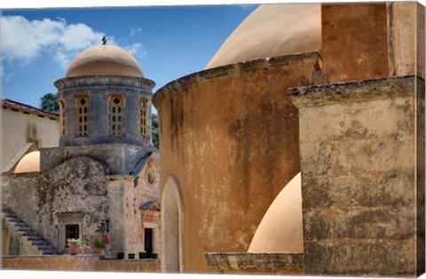 Framed Holy Trinity Monastery, Crete, Greece Print