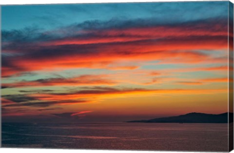 Framed Sunset, Mykonos, Greece Print