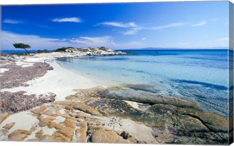 Framed Greece, Halkidiki Peninsula, Karydi Beach Print