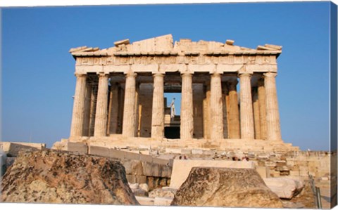 Framed Parthenon, Ancient Architecture, Acropolis, Athens, Greece Print