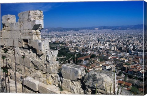 Framed View of Athens From Acropolis, Greece Print