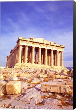 Framed Parthenon on Acropolis, Athens, Greece Print