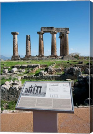 Framed Greece, Corinth Doric Temple of Apollo Print