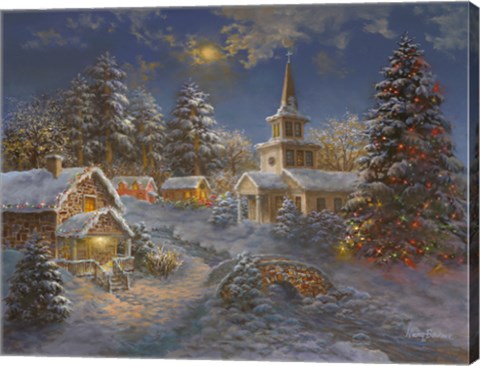 Framed Happy Spirits Await Christmas Print