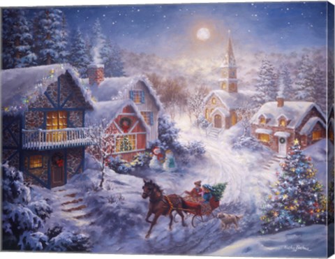 Framed In A One Horse Open Sleigh Print