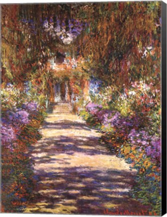 Framed Jardin a Giverny Print