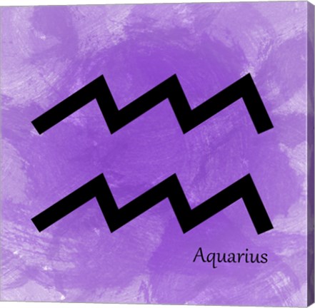 Framed Aquarius - Violet Print