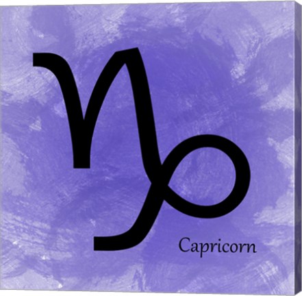 Framed Capricorn - Purple Print