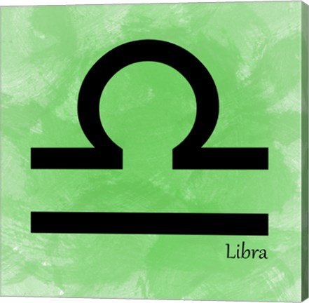 Framed Libra - Green Print