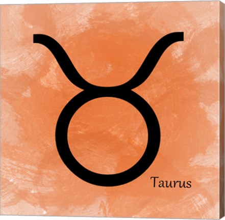 Framed Taurus - Orange Print