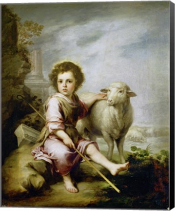 Framed Good Shepherd, around 1665. Print