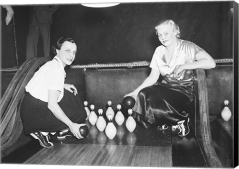 Framed Bowling Alley, 1936 Print