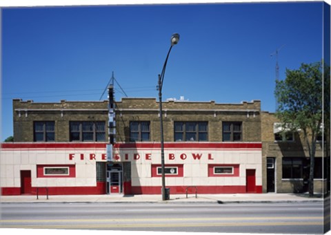 Framed Bowling alley, Chicago, Illinois Print