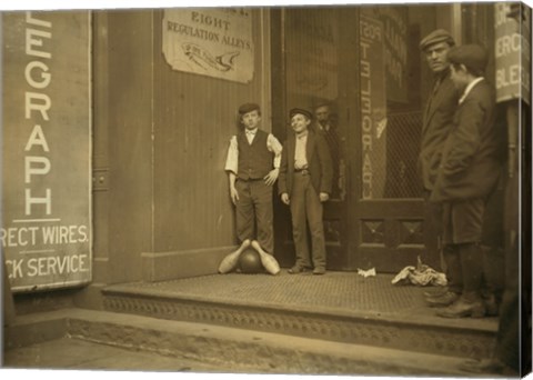 Framed Bowling Alley Boys, New Haven, Connecticut Print