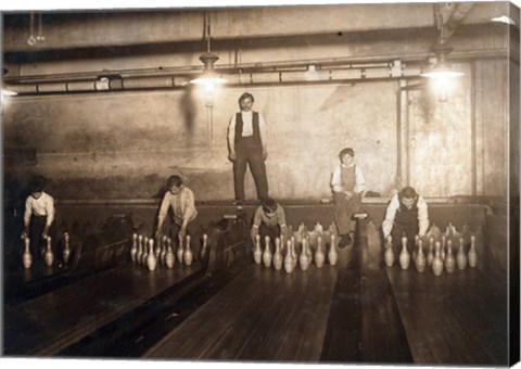 Framed Subway Bowling Alley, 65 South St., Brooklyn, N.Y. Print