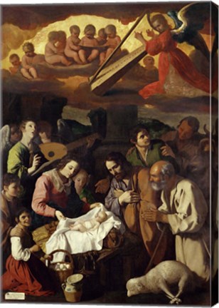 Framed Adoration of the Shepherds, 1638 Print