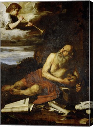 Framed Saint Jerome with the Angel of the Last Judgement Print