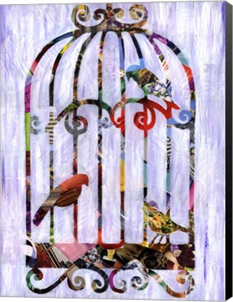 Framed Bird Cage Print