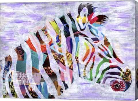 Framed Purple Zebra Print