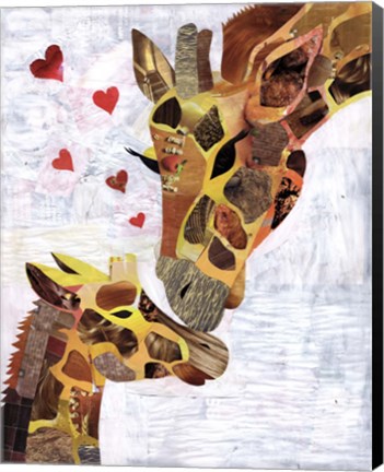 Framed Sweet Giraffes Print
