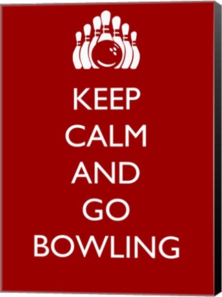 Framed Keep Calm and Go Bowling Print