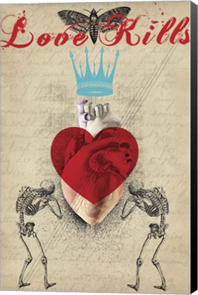 Framed Love Kills Print