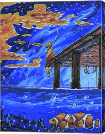 Framed Go Fishing Print