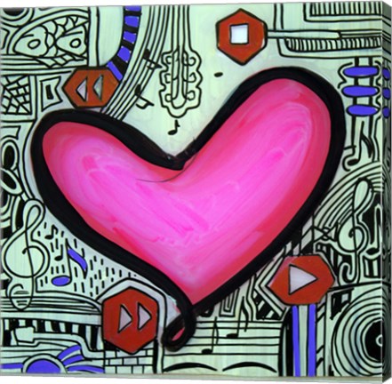 Framed Heart 1 Print