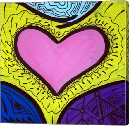 Framed Heart 5 Print