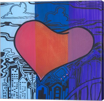 Framed Heart 6 Print