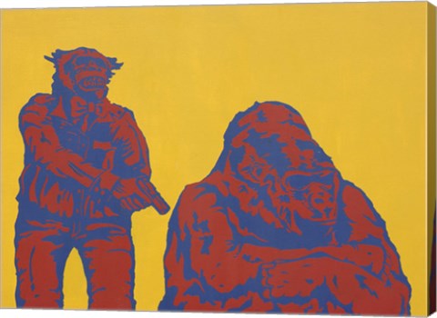 Framed Gorilla Holdup Print
