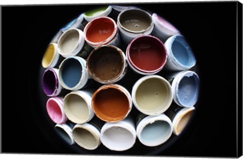 Framed Color Cups &amp; Tape 5 Print