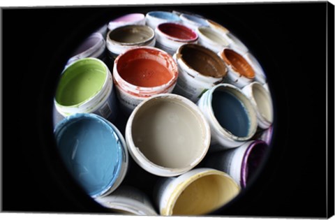 Framed Color Cups &amp; Tape 13 Print