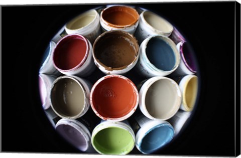 Framed Color Cups &amp; Tape 51 Print